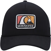 Men's Quiksilver Black Breeze Blocked Trucker Snapback Hat
