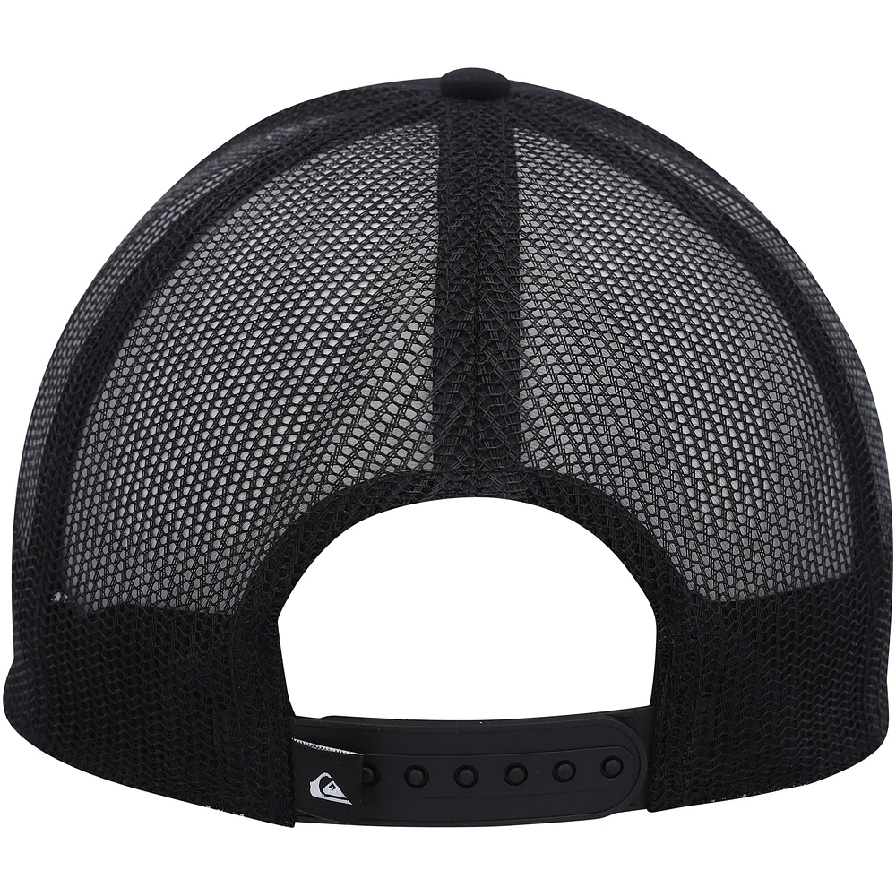 Men's Quiksilver Black Breeze Blocked Trucker Snapback Hat