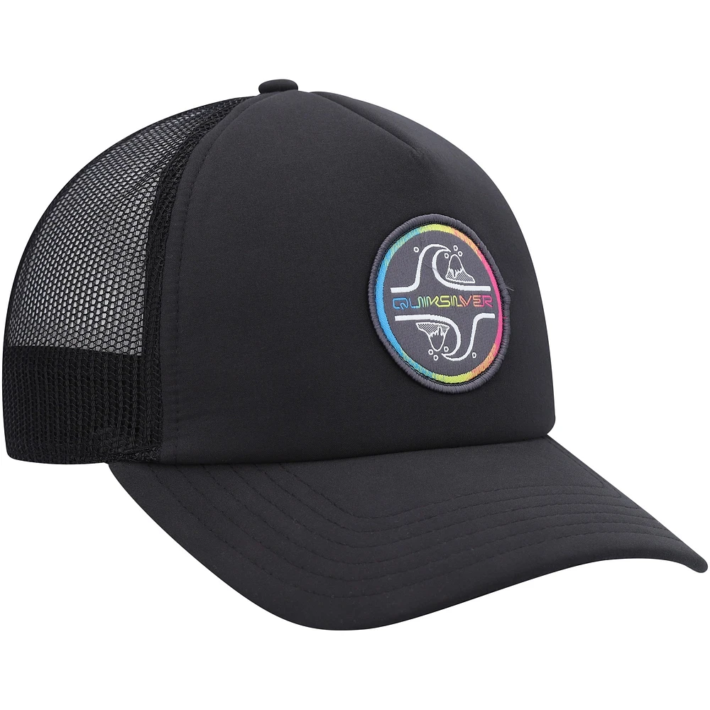 Men's Quiksilver Black Groundswell Trucker Snapback Hat