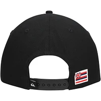 Men's Quiksilver Black Hawaii Tapa Plains Snapback Hat