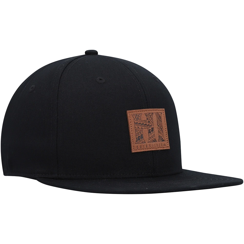 Men's Quiksilver Black Hi Island Snapback Hat