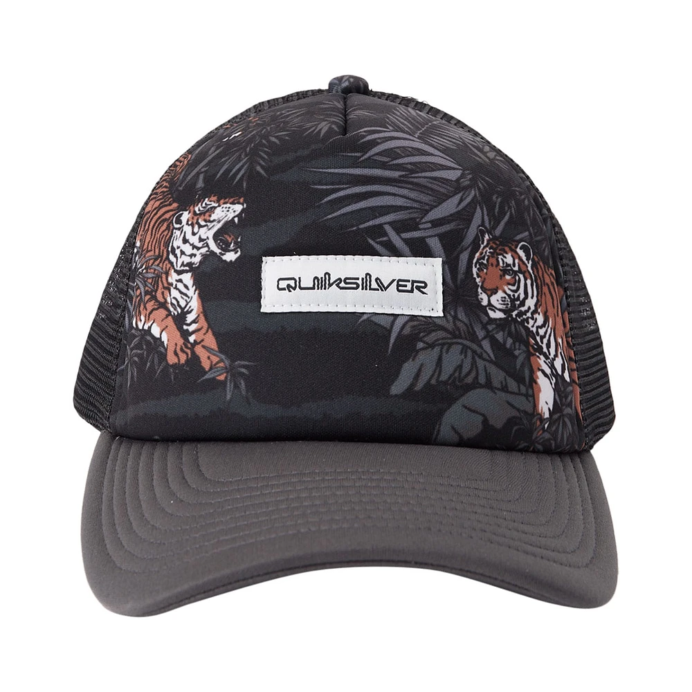 Men's Quiksilver Black Pidgeon Coop Trucker - Snapback Hat