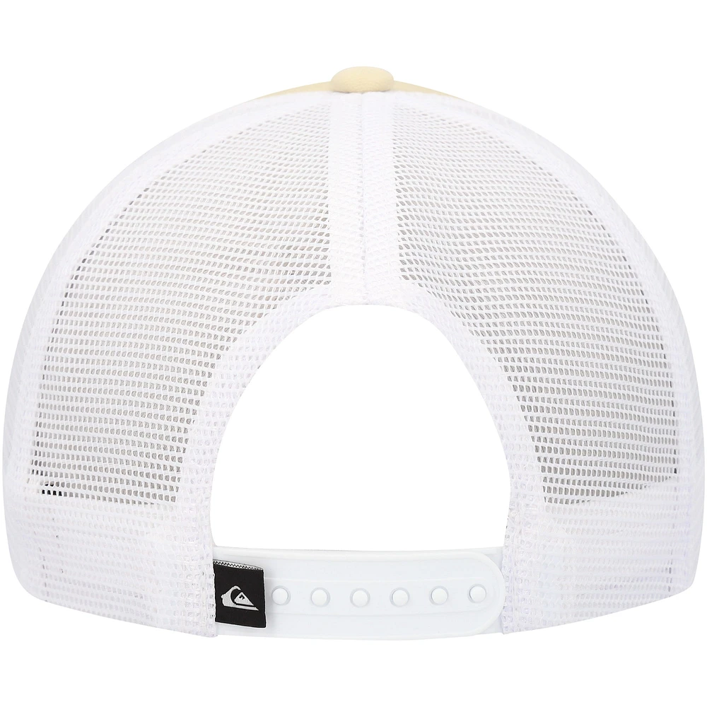 Men's Quiksilver Yellow/White Happy Hour Trucker Snapback Hat