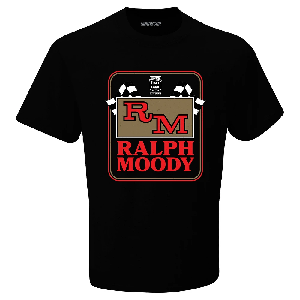 Men's Checkered Flag Sports Black Ralph Moody NASCAR 2025 Hall of Fame Inductee T-Shirt