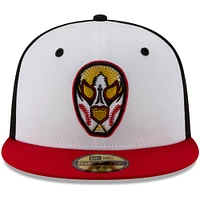Men's New Era White/Red Luchadores de Reading Copa la Diversion 59FIFTY Fitted Hat