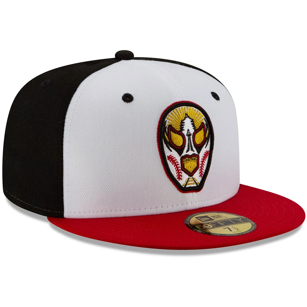 Men's New Era White/Red Luchadores de Reading Copa la Diversion 59FIFTY Fitted Hat