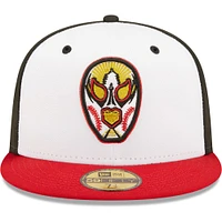 Men's New Era White/Red Luchadores De Reading Copa La Diversion 59FIFTY Fitted Hat