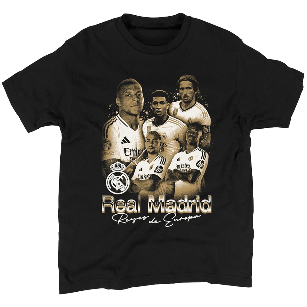 T-shirt noir pour homme avec motif sportif du joueur Real Madrid en Suède