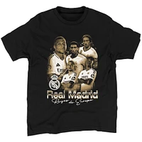 T-shirt noir pour homme avec motif sportif du joueur Real Madrid en Suède