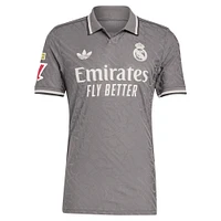 Men's adidas Originals Kylian Mbappé Charcoal Real Madrid 2024/25 Third Authentic Player Jersey
