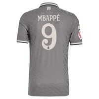 Men's adidas Originals Kylian Mbappé Charcoal Real Madrid 2024/25 Third Authentic Player Jersey