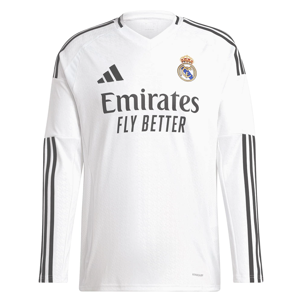 Men's adidas Vini Jr. White Real Madrid 2024/25 Home Replica Long Sleeve Player Jersey