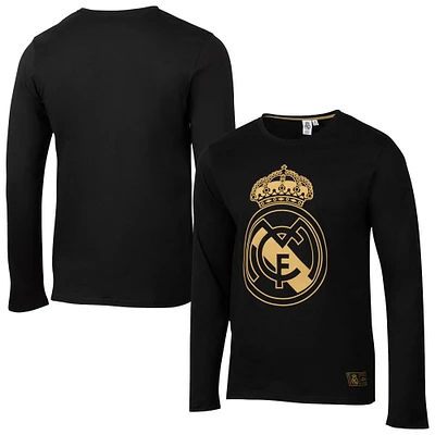 T-shirt à manches longues noir Real Madrid Core pour homme