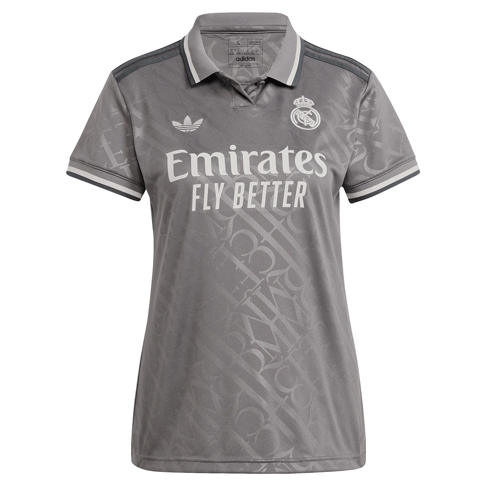 Women's adidas Originals Kylian Mbappé Charcoal Real Madrid 2024/25 Third Replica Player Jersey