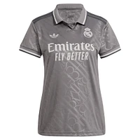 Women's adidas Originals Kylian Mbappé Charcoal Real Madrid 2024/25 Third Replica Player Jersey
