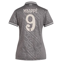Women's adidas Originals Kylian Mbappé Charcoal Real Madrid 2024/25 Third Replica Player Jersey