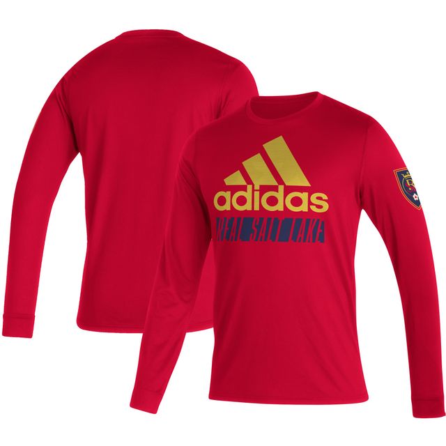 T-shirt à manches longues adidas Real Salt Lake Vintage Performance pour homme rouge
