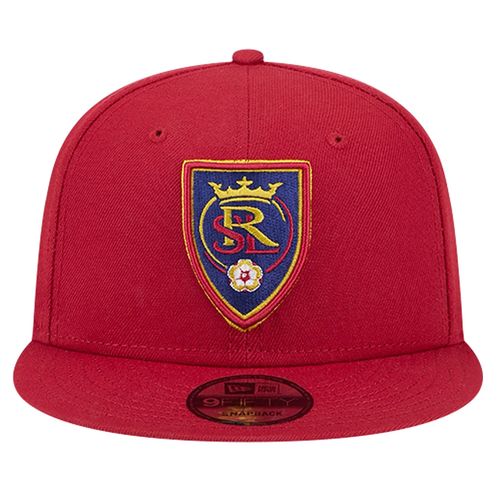 Men's New Era Red Real Salt Lake 2024 Jersey Hook 9FIFTY Snapback Hat