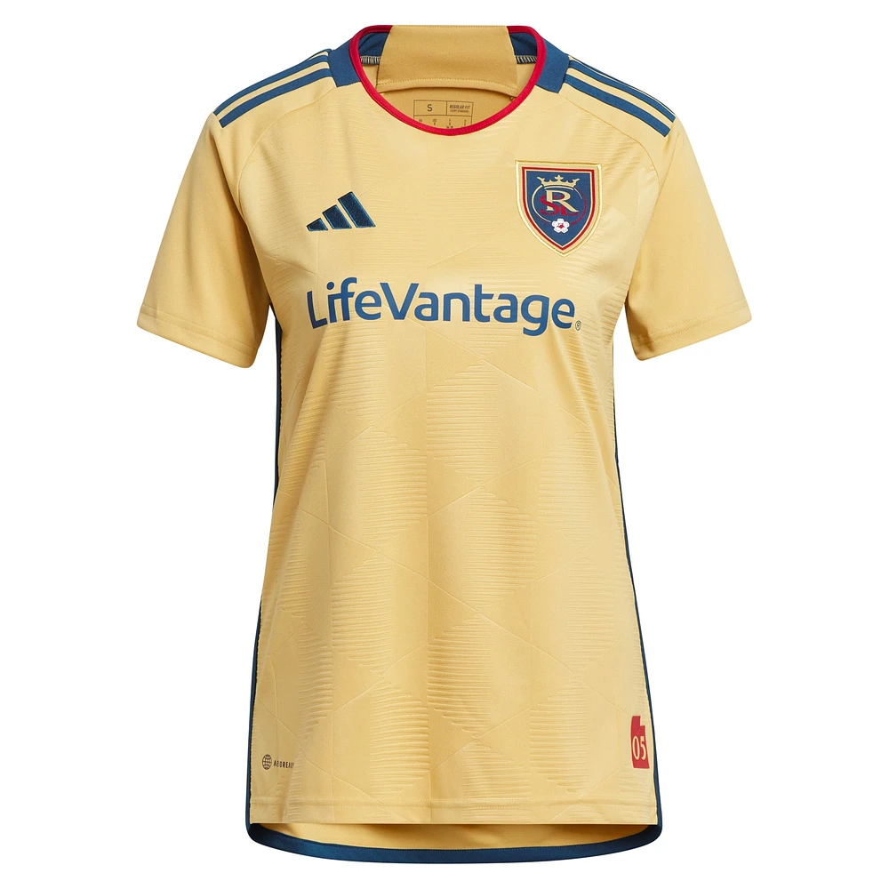 Adidas Damir Kreilach Gold Real Salt Lake 2023 The Beehive State Kit Replica Player Jersey