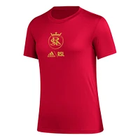 T-shirt rouge adidas Real Salt Lake AEROREADY Club Icon pour femme