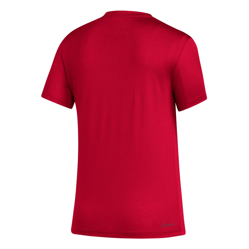 T-shirt rouge adidas Real Salt Lake AEROREADY Club Icon pour femme