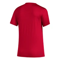 T-shirt rouge adidas Real Salt Lake AEROREADY Club Icon pour femme