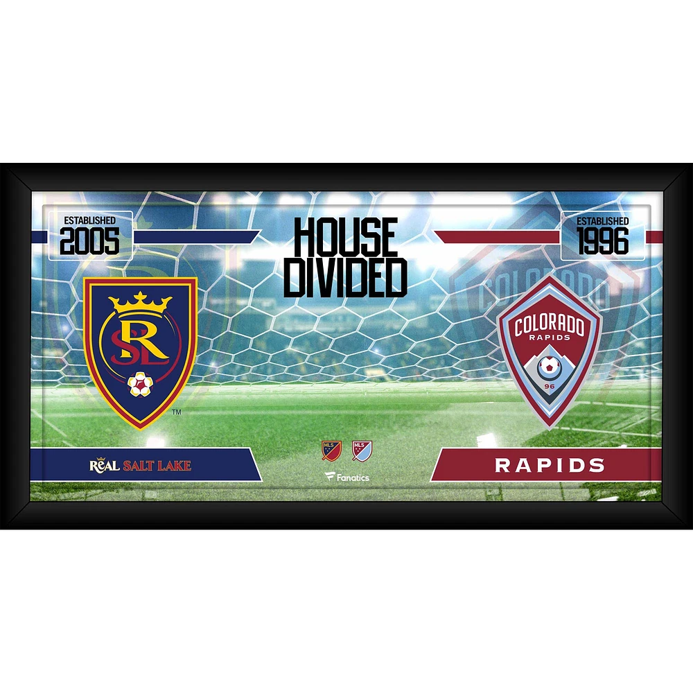 Real Salt Lake vs. Colorado Rapids Framed 10" x 20" House Divided Collage