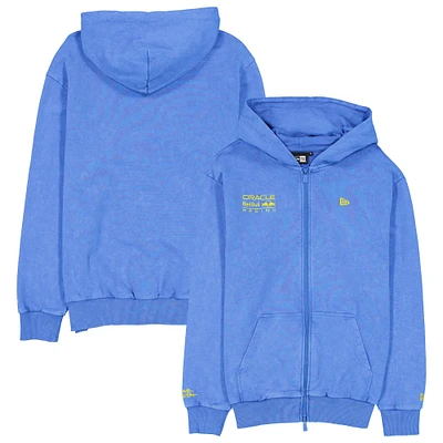 Sweat à capuche zippé surdimensionné bleu Red Bull Racing pour homme de New Era