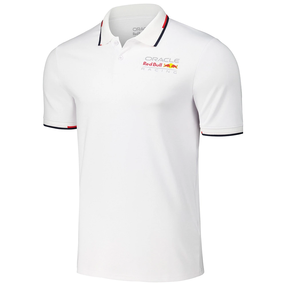 Polo blanc avec logo Red Bull Racing Core pour homme