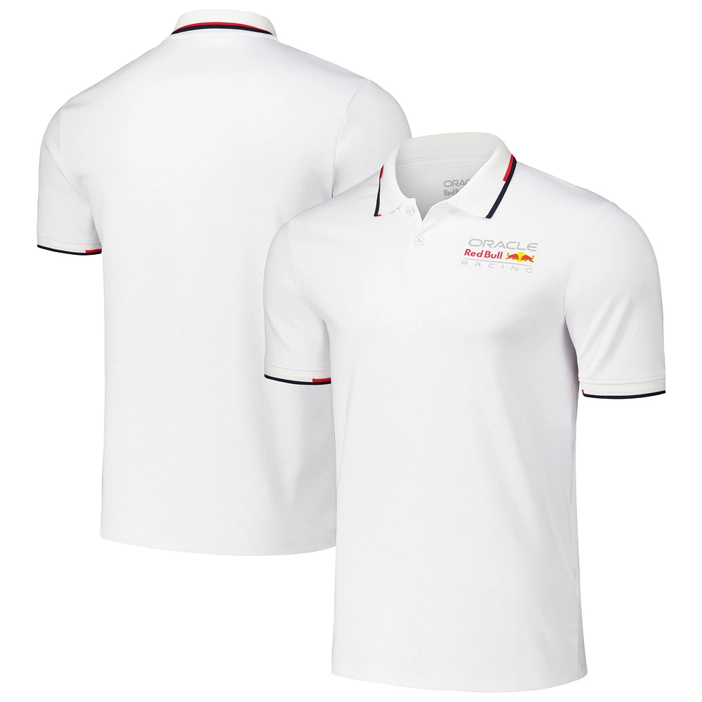Polo blanc avec logo Red Bull Racing Core pour homme