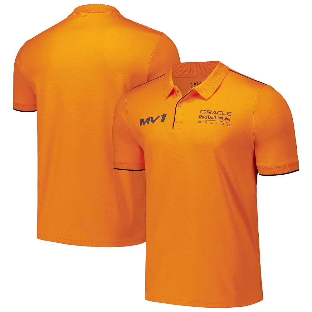 Unisex Max Verstappen Orange Red Bull Racing Driver Tri-Blend Polo