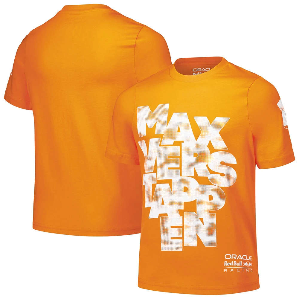 Youth Max Verstappen Orange Red Bull Racing Expression Driver T-Shirt