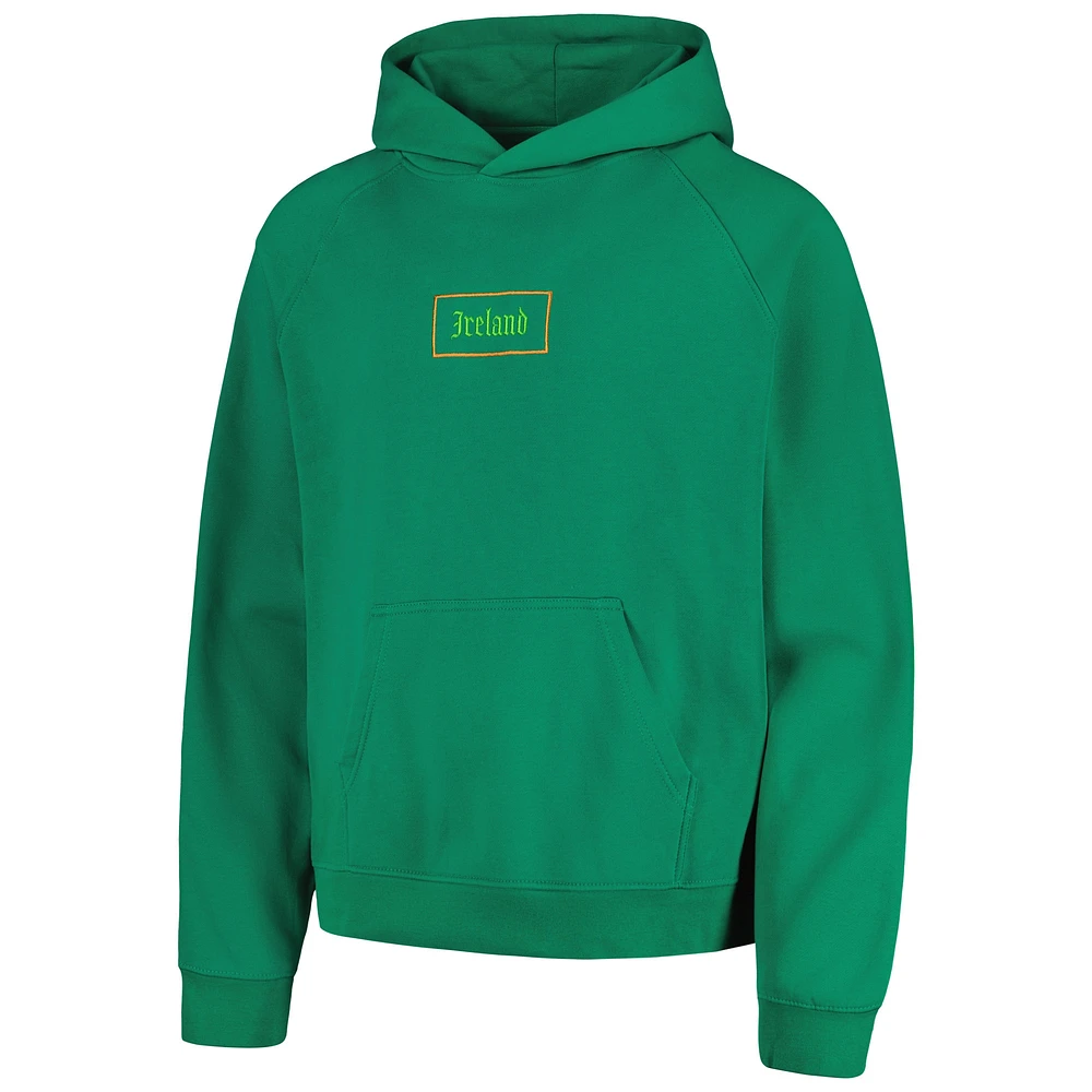 Sweat à capuche raglan surdimensionné vert de l'équipe nationale d'Irlande Old English pour homme