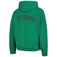 Sweat à capuche raglan surdimensionné vert de l'équipe nationale d'Irlande Old English pour homme