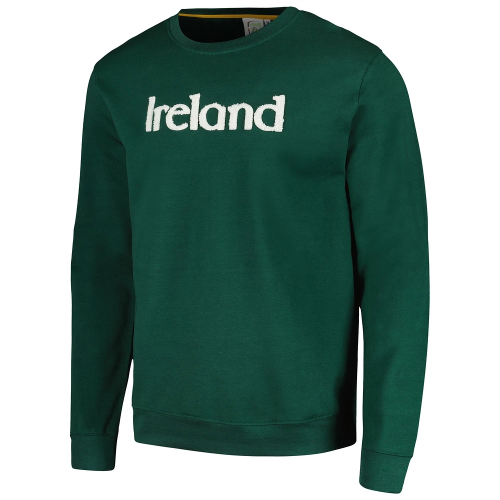 Men's Green Ireland National Team Simplicity Leisure Raglan Pullover Sweatshirt