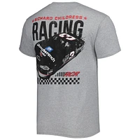 Men's Checkered Flag Heather Gray Richard Childress Racing Goodwrench Two-Sided Car T-Shirt