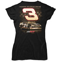 Women's Checkered Flag Black Richard Childress Racing Goodwrench T-Shirt