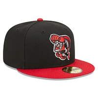 Men's New Era Black/Red Richmond Flying Squirrels Marvel x Minor League 59FIFTY Fitted Hat
