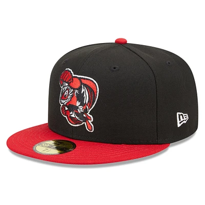Casquette ajustée New Era Richmond Flying Squirrels Marvel x Minor League 59FIFTY pour homme, noir/rouge