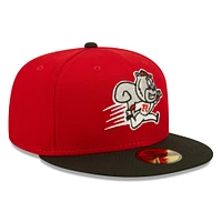 Men's New Era Red Richmond Flying Squirrels Theme Night 59FIFTY Fitted Hat