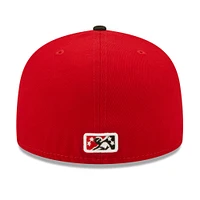 Men's New Era Red Richmond Flying Squirrels Theme Night 59FIFTY Fitted Hat