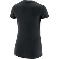 Women's Black Rochester Knighthawks Primary Logo V-Neck T-Shirt