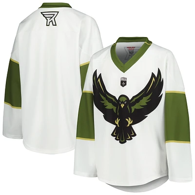 Youth White/Green Rochester Knighthawks Replica Jersey