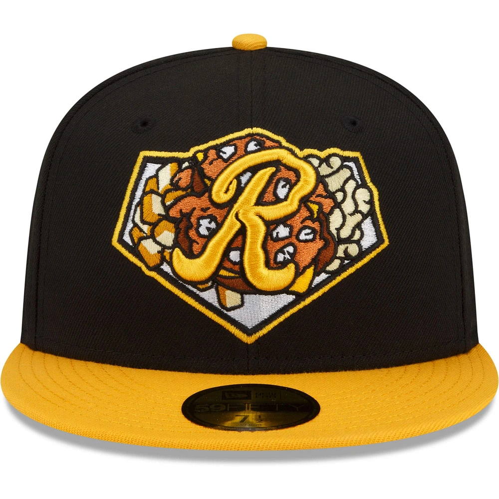 Men's New Era Black/Gold Rochester Red Wings Theme Night 59FIFTY Fitted Hat