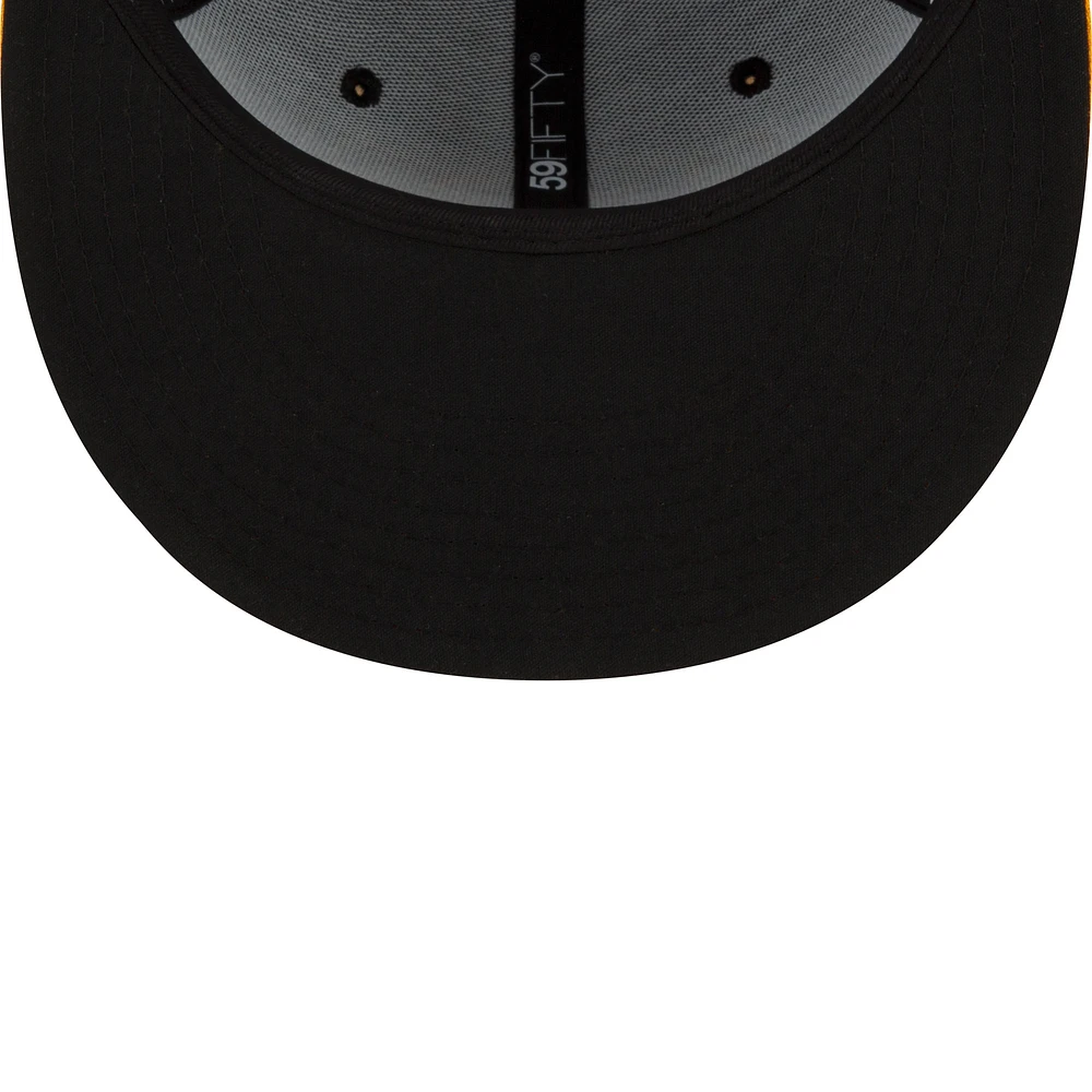 Men's New Era Black/Gold Rochester Red Wings Theme Night 59FIFTY Fitted Hat