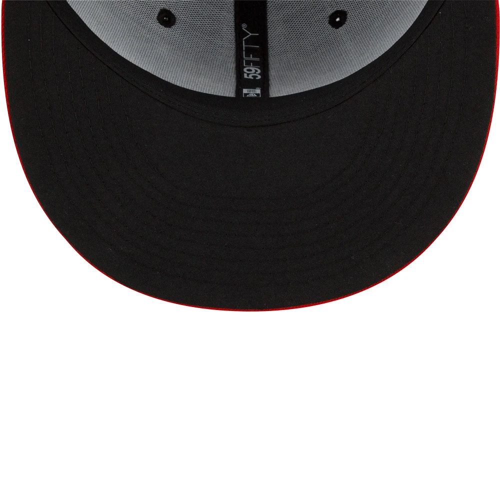 Men's New Era Black Rochester Red Wings Home Authentic Collection 59FIFTY Fitted Hat