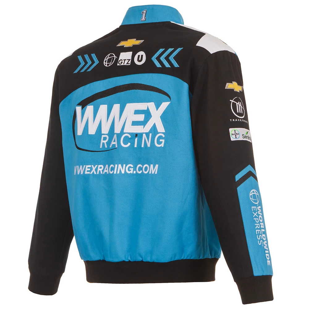 JH Design Veste d'uniforme en sergé noir Ross Chastain WWEX pour homme