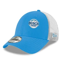 Casquette réglable bleue Ross Chastain Busch Light 9FORTY Trucker New Era pour hommes