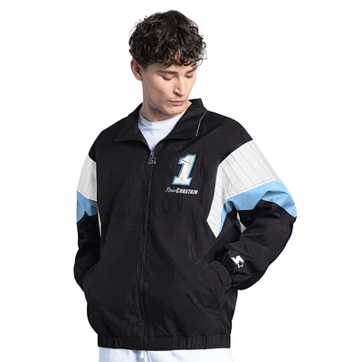 Veste zippée Ross Chastain Busch Light Yard Line Starter pour homme, noire/bleu clair