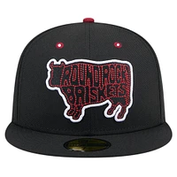 Casquette ajustée 59FIFTY noire Round Rock Express Theme Night Briskets New Era pour hommes